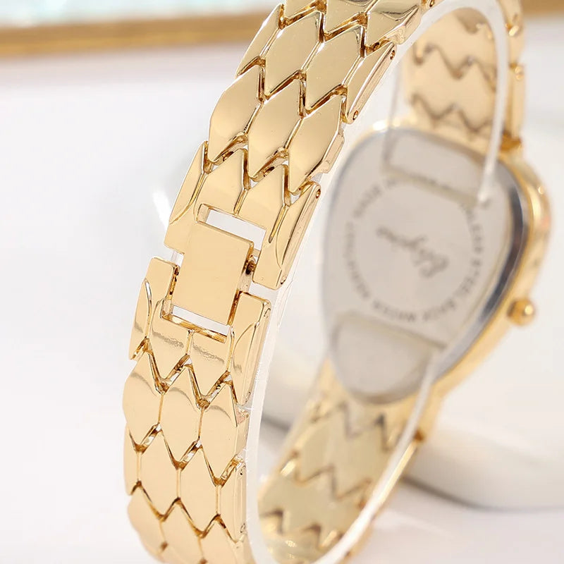Casual Bracelet Snake-Shaped Oval Quartz Women's Fashion Versatile Exquisite Diamond-Encrusted Watch Women's Watch