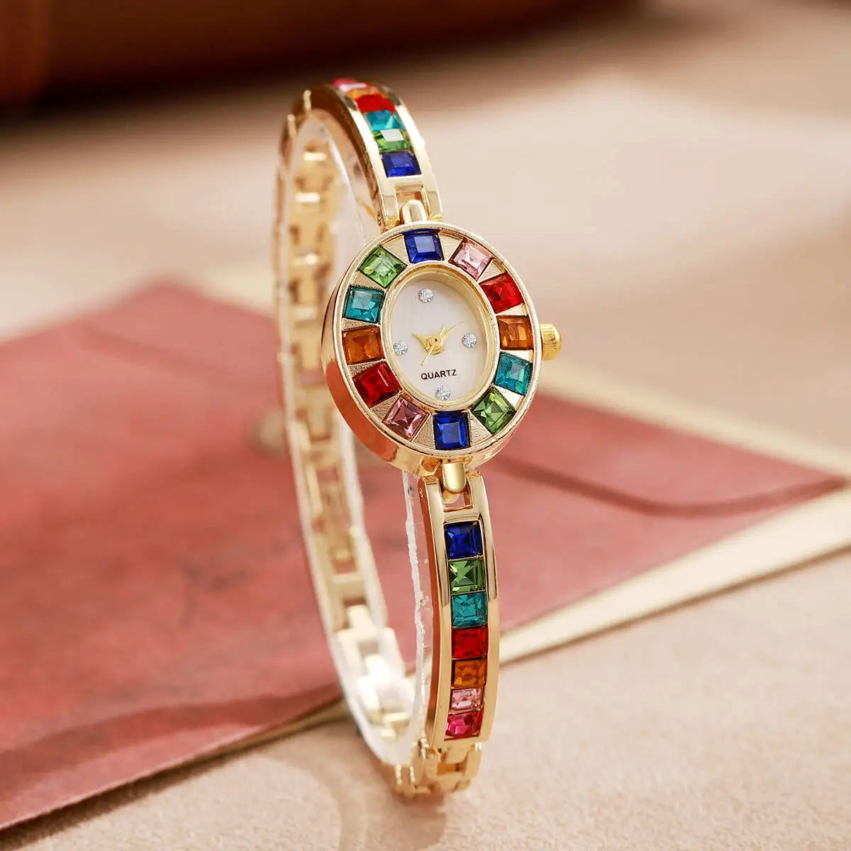 Luxury Rhinestone Women Watches Fashion Bracelet Band Ladies Quartz Watch Reloj Mujer Girls Clock Gift（Without Box）