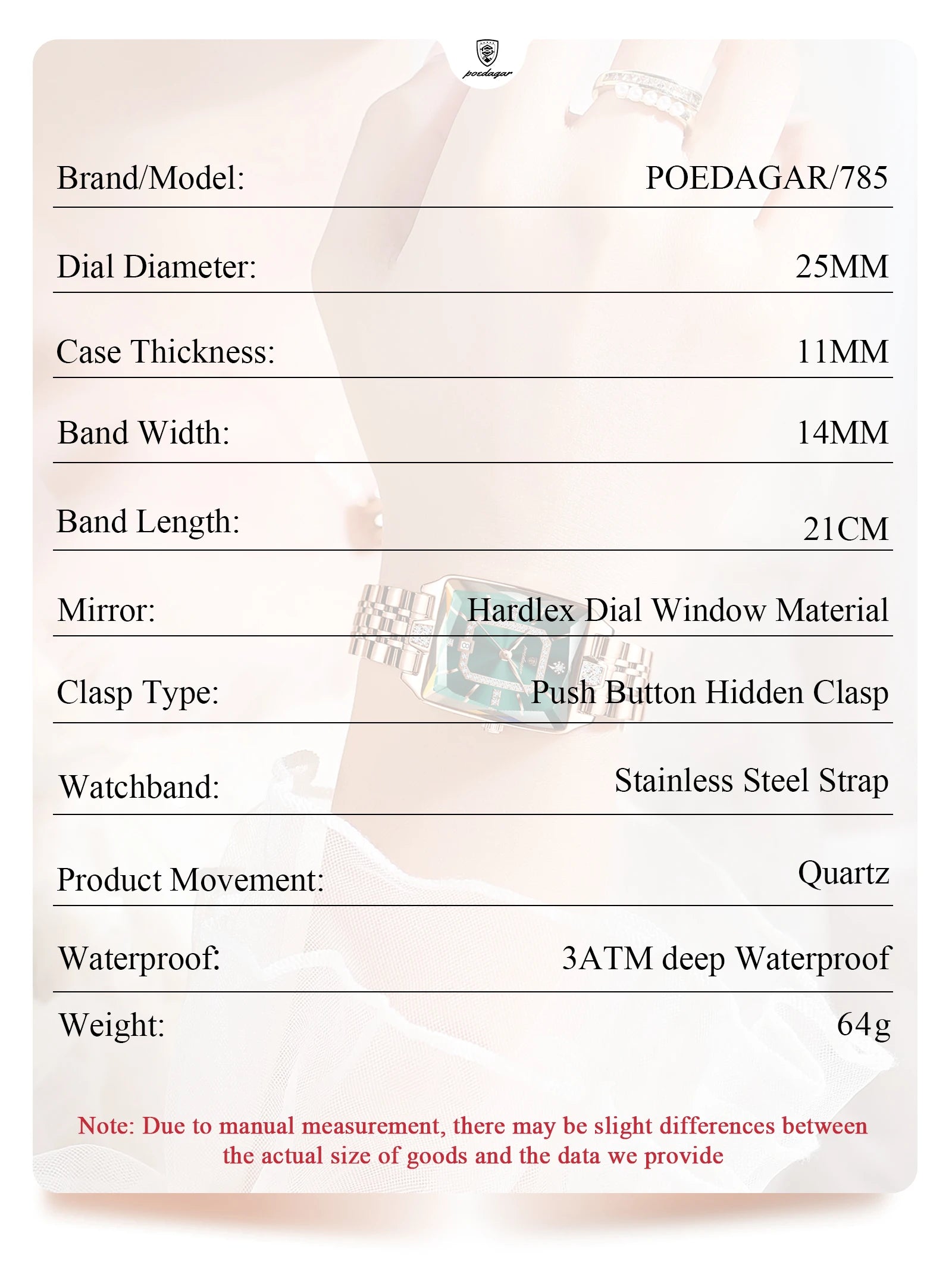 POEDAGAR Luxury Women's Watches