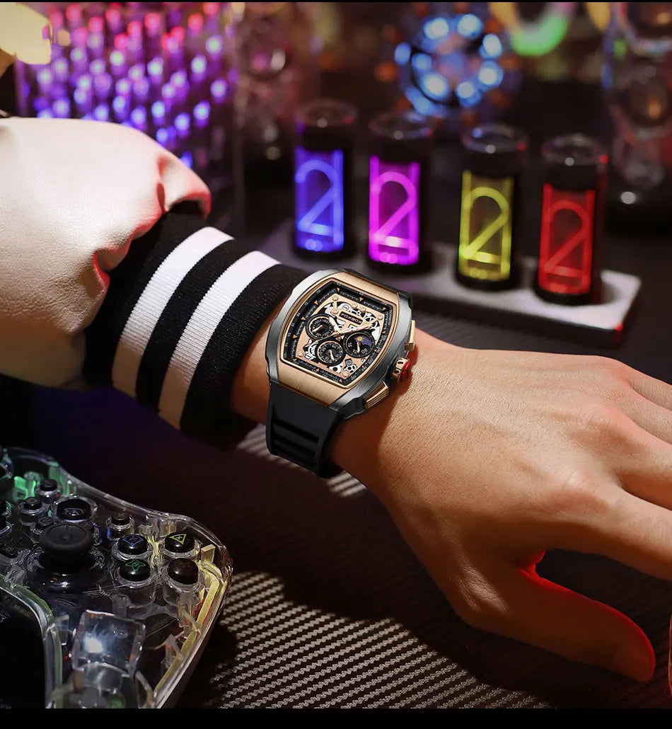 Men’s Luxury Sports Quartz Chronograph Watch Waterproof