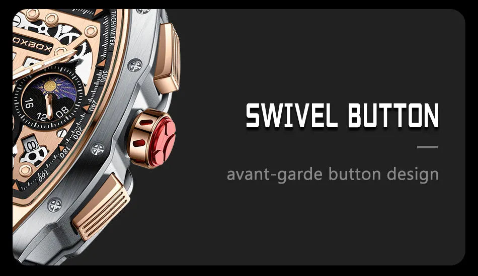 Men’s Luxury Sports Quartz Chronograph Watch Waterproof